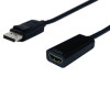 Adapter/kabel DisplayPort - HDMI, M/F, v1.2, 0.15m, Standard